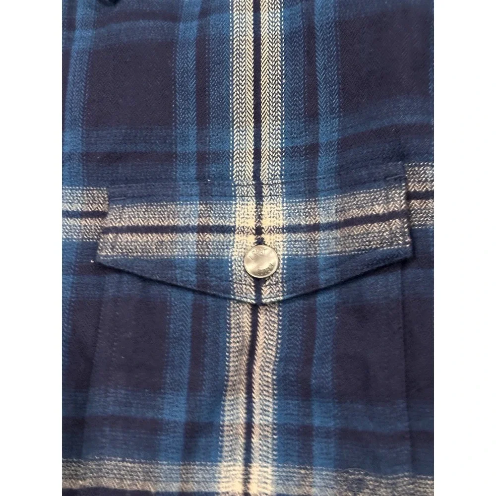 Ariat Sherpa Jacket Mens XLarge Blue Plaid Retro Fit Hannoch Insulated - Picture 4 of 8